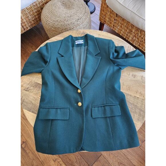 Vintage Pendleton green blazer women's size 6 petite - Picture 8 of 10